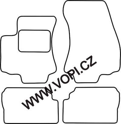 Přesné gumové koberce béžové / šedé Opel Zafira bez 3. řady